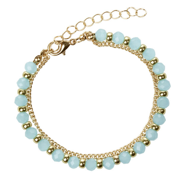 Bracelet en métal doré et verre Ø5,5cm (3 modèles)