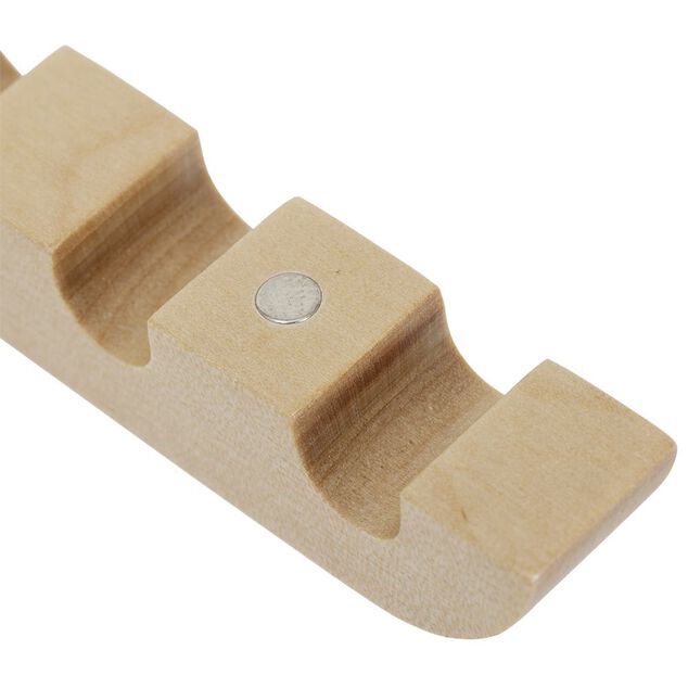 Pat&egrave;re r&eacute;tractable m&eacute;tal et bois noir ou blanc L20xH20,5cm