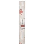 Toile cir&eacute;e d&eacute;cor capuccino 140 cm
