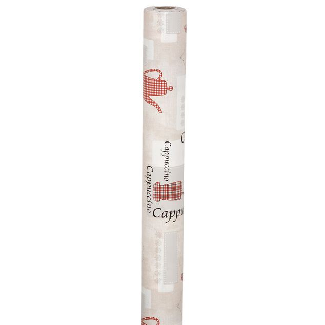 Toile cir&eacute;e d&eacute;cor capuccino 140 cm