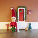 Lot de 8 accessoires "entrée" en bois pour lutin farceur L20x14x4cm