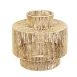 Suspension ronde à 3 niveaux en cordage imitation jute naturel