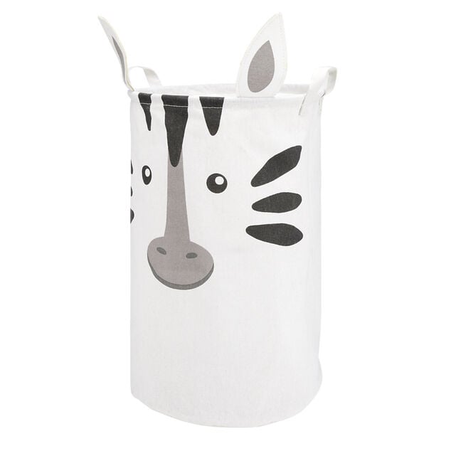 Pani&egrave;re de rangement enfant souple motif z&egrave;bre &Oslash;34xH52cm