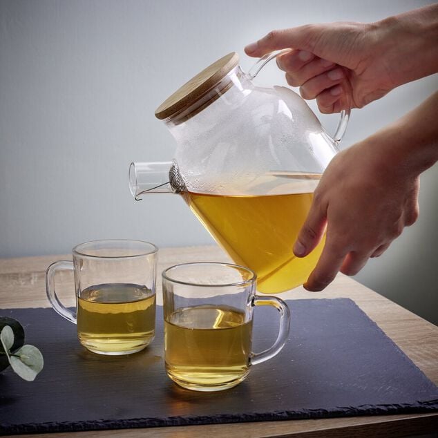 Th&eacute;i&egrave;re en verre et bambou 1,6L