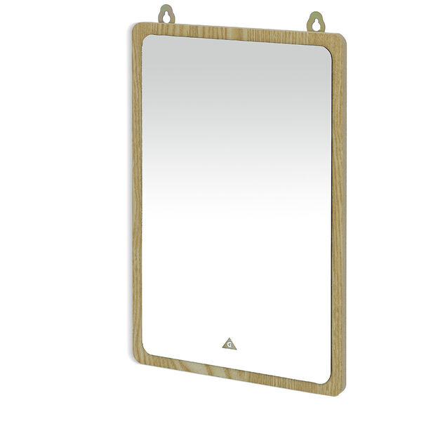 Miroir rectangulaire contour bois 20xH30cm