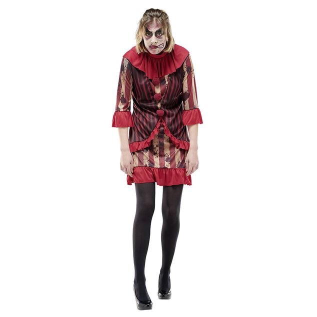 D&eacute;guisement adulte clown ensanglant&eacute; robe Halloween taille L