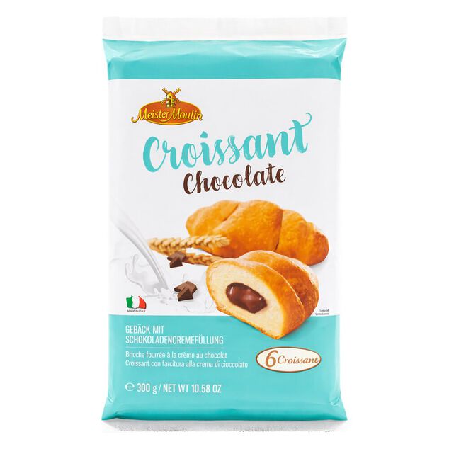 Croissant fourr&eacute; cr&egrave;me chocolat 6x50gr