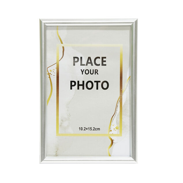 Cadre photo bois argenté pour photo 10x15cm