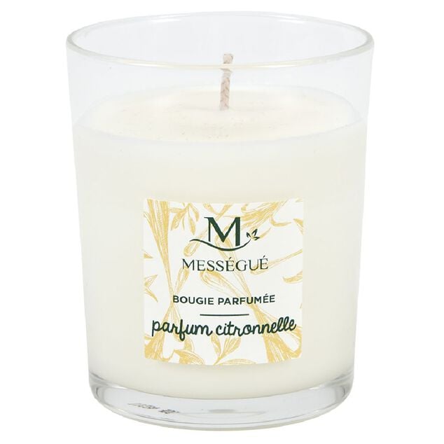 Bougie naturelle parfum&eacute;e citronnelle Mess&eacute;gu&eacute;