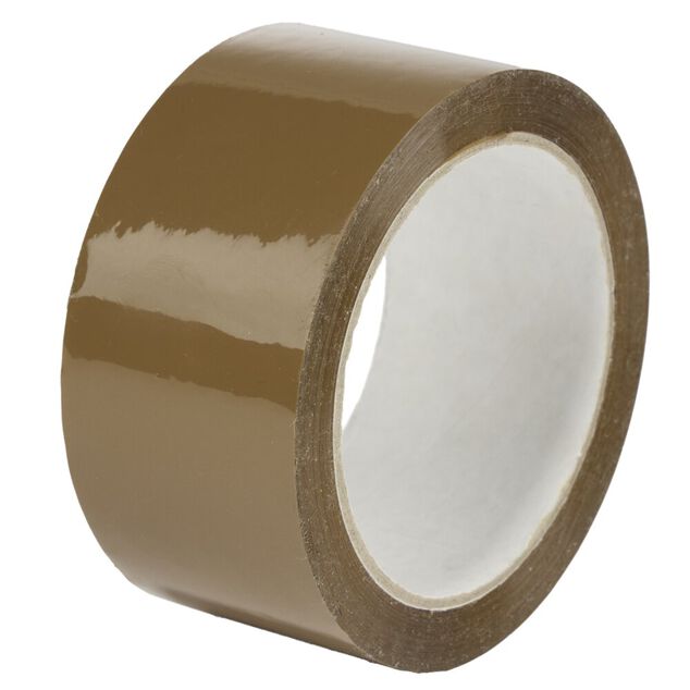 Rouleau adh&eacute;sif marron havane 66m