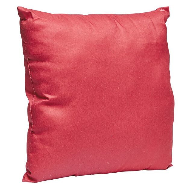Coussin carr&eacute; en polyester rouge