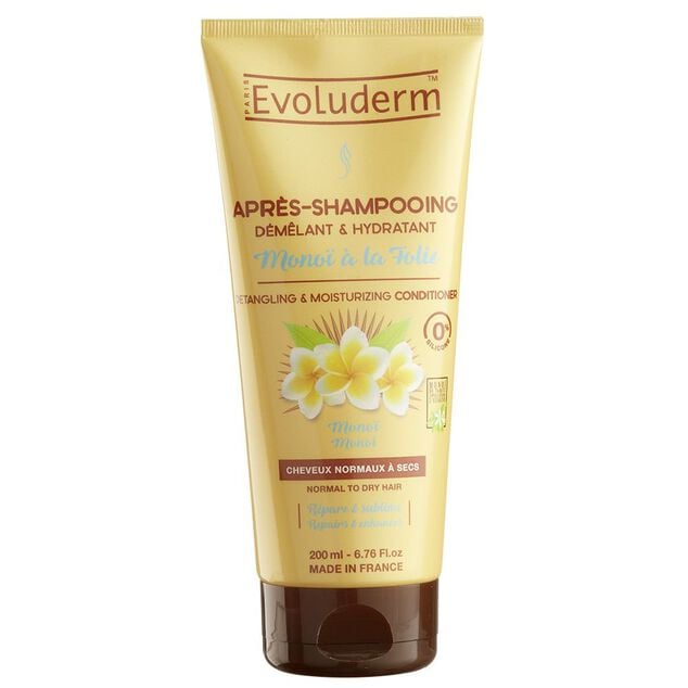 Apr&egrave;s shampooing hydratant Evoluderm mono&iuml; &agrave; la folie 200 ml
