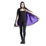 Cape de sorci&egrave;re d&eacute;guisement Halloween finition dentelle