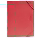 Bo&icirc;te archive plastique dos 4cm rouge