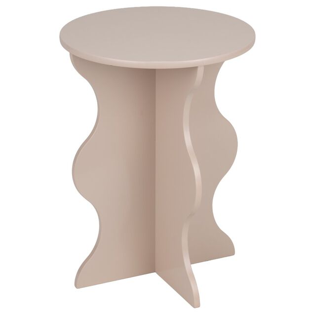 Bout de canap&eacute; Wave bois rose &Oslash;35xH47cm