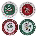Lot de 4 assiettes dessert Disney Mickey porcelaine &Oslash;19cm