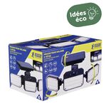 Lampe solaire triple LED 340 lumens projecteur d&eacute;tecteur de mouvement