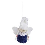 Personnage &agrave; suspendre gris et bleu - Fille/P&egrave;re No&euml;l/Ange