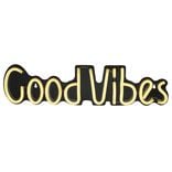 Néon LED inscription Good Vibes jaune