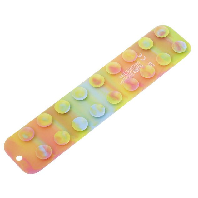 Jeu Anti-Stress bande flexibles avec ventouses multicolore L18,5 cm