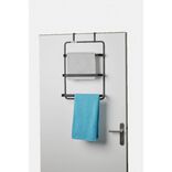 Porte-serviettes de porte acier noir