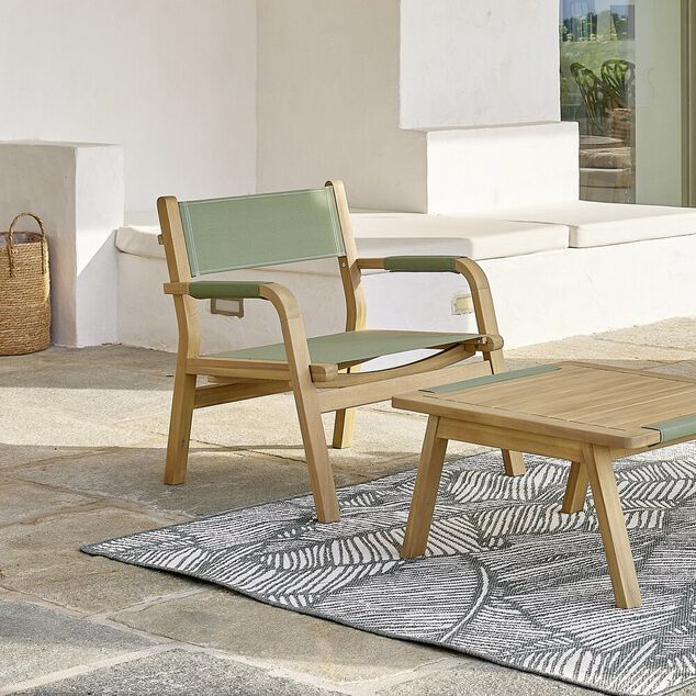Fauteuil de jardin Bali acacia vert H72cm