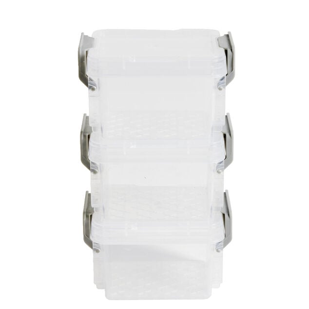 Lot de 8 bo&icirc;tes de rangement 3 tailles plastique transparent - 2 mod&egrave;les