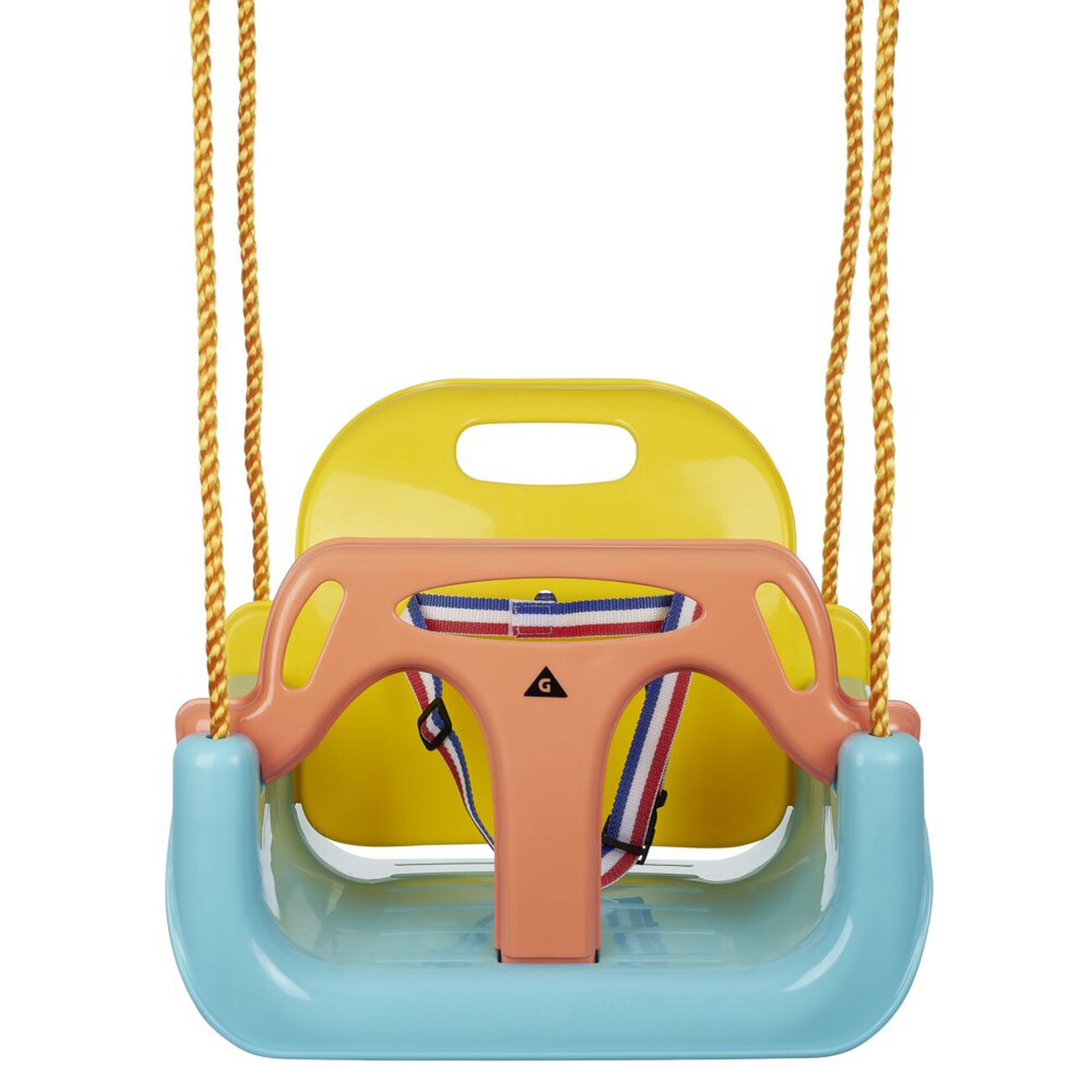 Balançoire siège 3 en 1 - Outsunny - évolutif enfant dossier barre t amovibles 9-36 mois hauteur ajustable - plastique - multicolour - Jeux - Jouets