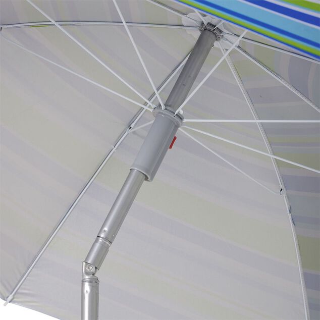 Parasol de plage ray&eacute; inclinable &Oslash;180xH195cm