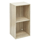 Structure Box Cube 2 cases 35x30x70cm bois naturel