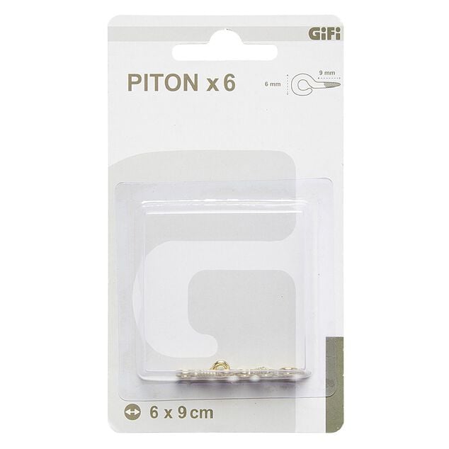 Piton forme ronde laiton dor&eacute; x 6