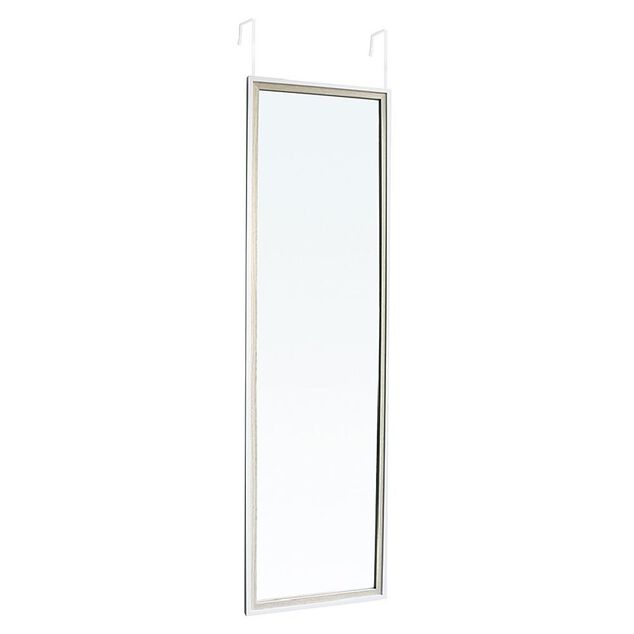 Miroir de porte bois contour blanc H119cm