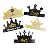 Couronne en papier Happy New Year 5 pi&egrave;ces L25xH20cm