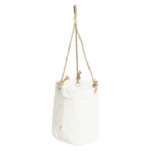Pot suspendu en tissu avec poign&eacute;es &Oslash;20xH53cm