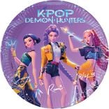 Assiette carton x8 KPop Demon Hunters violet &Oslash;22,5cm