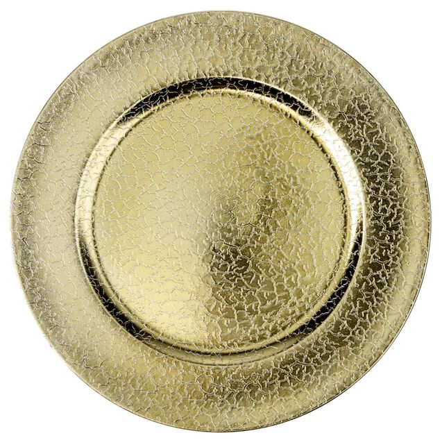 Sous-assiette motif croco &Oslash;33 cm dor&eacute;