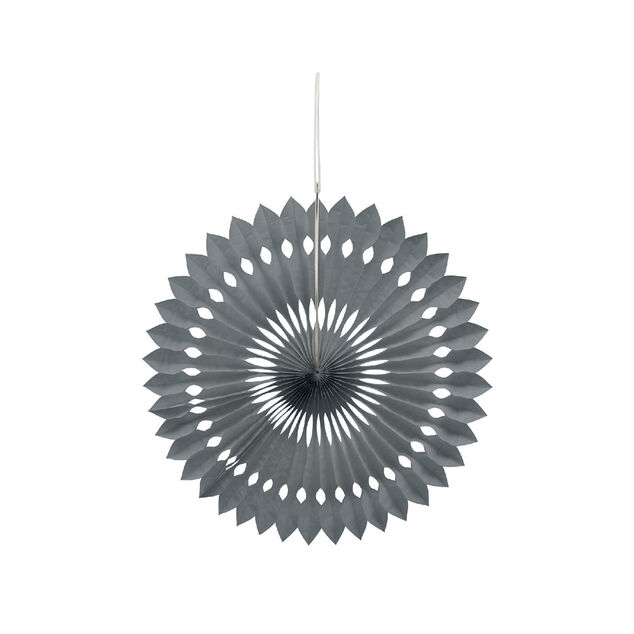 Rosace papier &agrave; suspendre grise