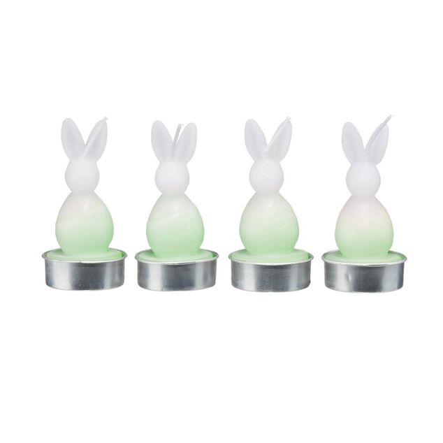 Bougie chauffe plat forme lapin &Oslash;4xH8,5cm (4 mod&egrave;les)
