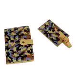 Kit de voyage design militaire marron et bleu