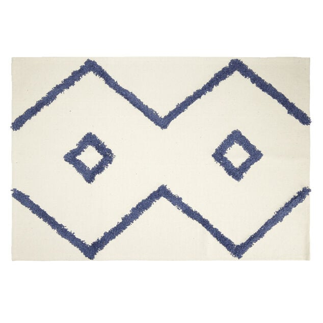Tapis d'int&eacute;rieur polycoton motif azt&egrave;que tuft&eacute; 60x90cm (4 mod&egrave;les)