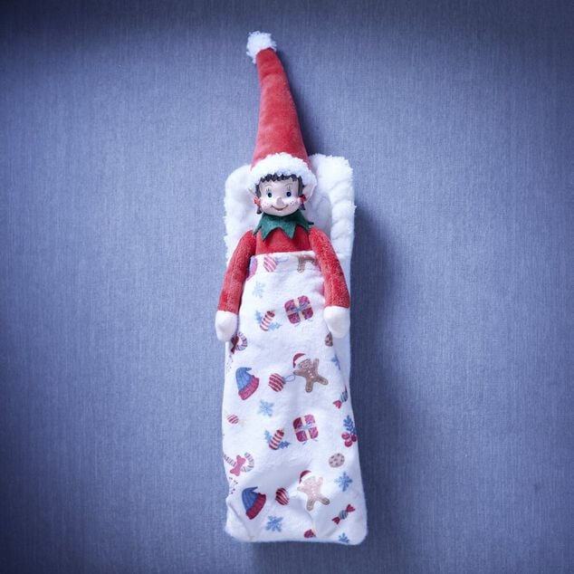 Sac de couchage pour lutin far&ccedil;eur 11x30cm (2 mod&egrave;les blanc ou bleu)