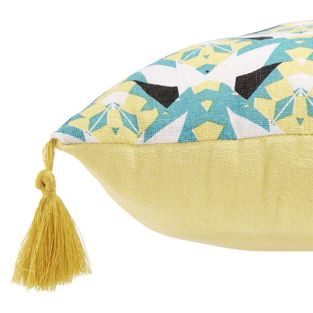 Coussin carr&eacute; motif imprim&eacute; 40x40cm