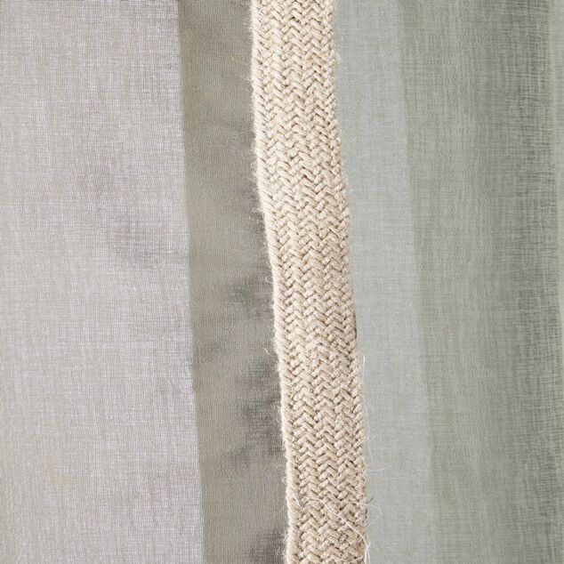 Voilage avec bordure décoration jute 140x240 cm