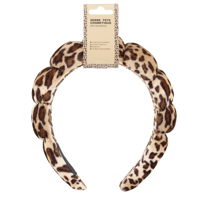 Serre-t&ecirc;te cosm&eacute;tique animal 18cm (2 mod&egrave;les blanc ou marron)