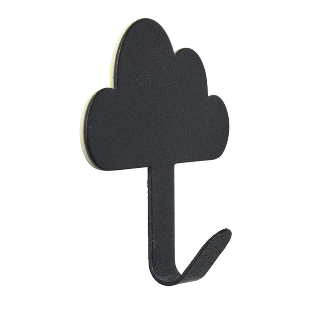 Crochet adhésif métal forme nuage 8,5x2xH11,4cm - 3 modèles