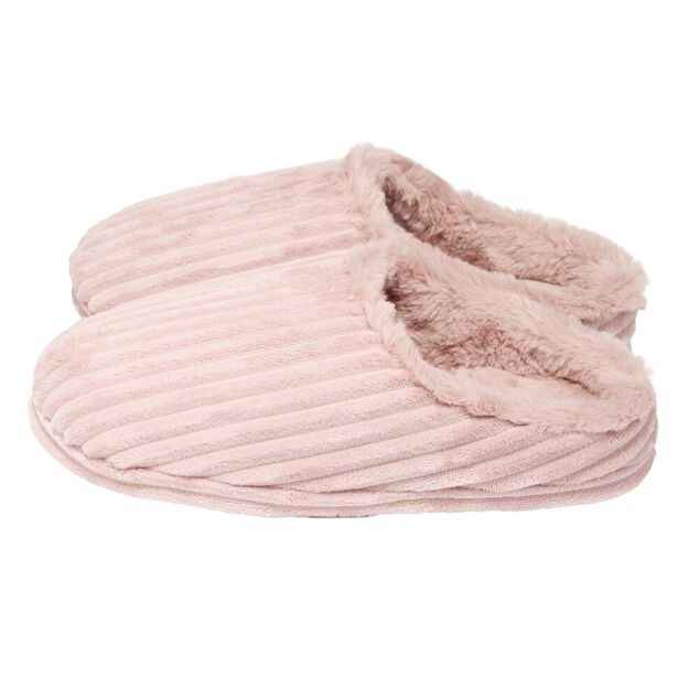 Chaussons femme c&ocirc;tel&eacute;s fourr&eacute;s roses 40/41