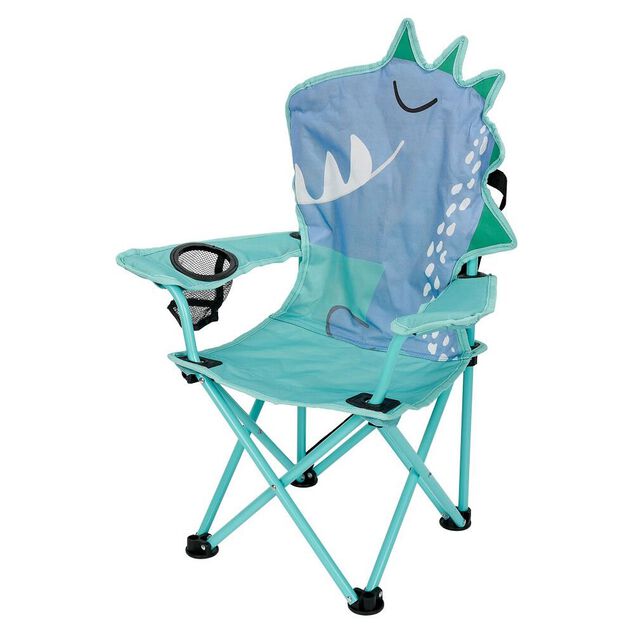 Chaise de camping dinosaure acier et polyester 55x34xH75cm