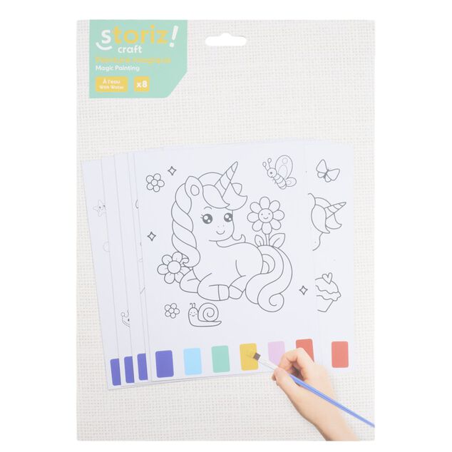 Cahier de coloriage 24 pages avec peinture &agrave; l'eau (2 mod&egrave;les)