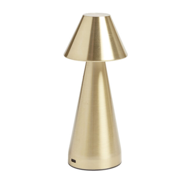 Lampe de table Conni USB tactile jaune Ø9,5xH22,5cm