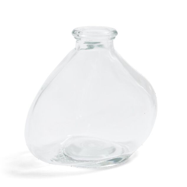 Soliflore dame jeanne verre transparent Ø11xH9,5cm